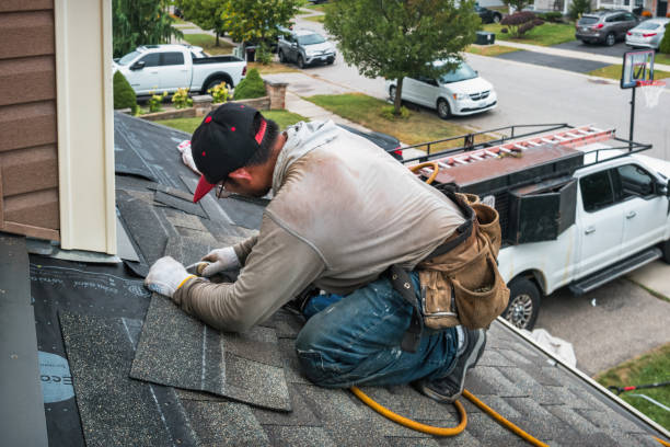 Professional Flat Roof Repair technician working in Mentcle, PA
